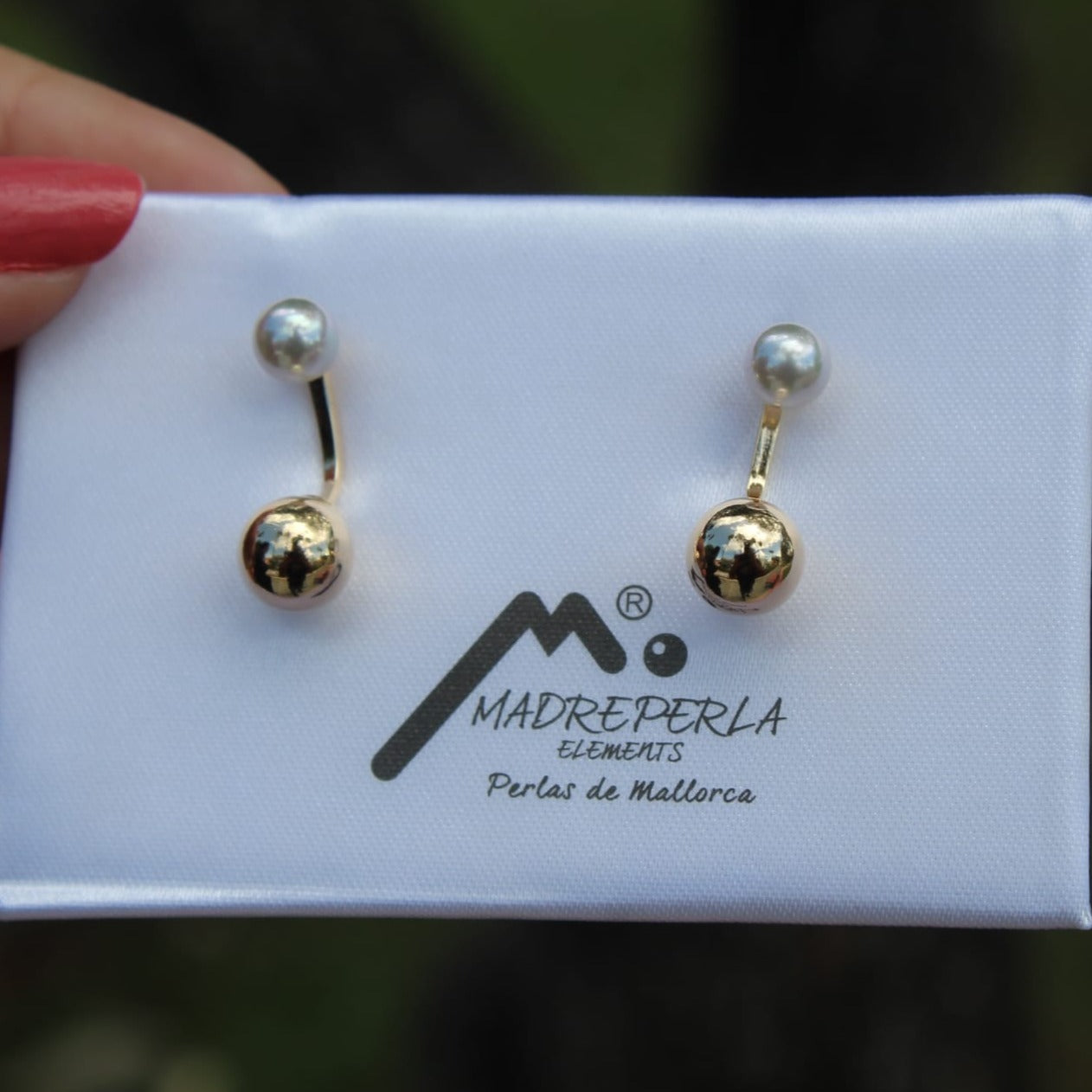 Pearl Gold Earrings Madre Perla