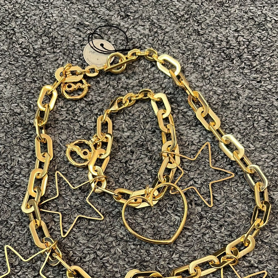 Gold Heart and Star Silhouette Bracelet Coolskin