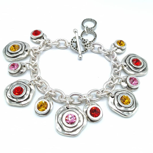 Bracelet with colorful Swarovski charms Maldita Rita