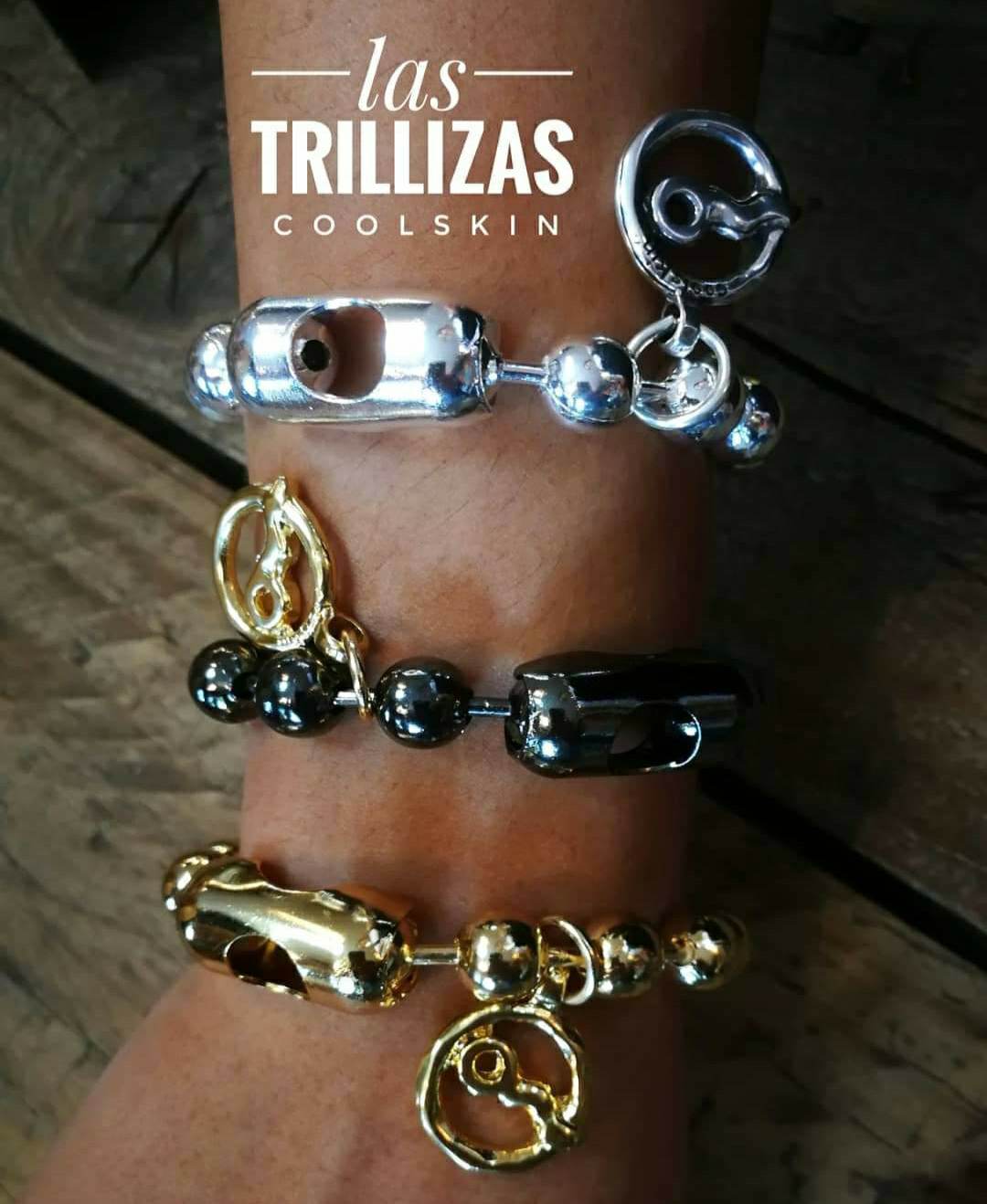 Coolskin Triplets Bracelet (Gold, Silver and Graphite)