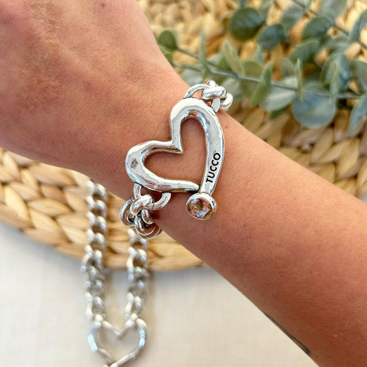 Cuore Silver Heart Bracelet Tucco