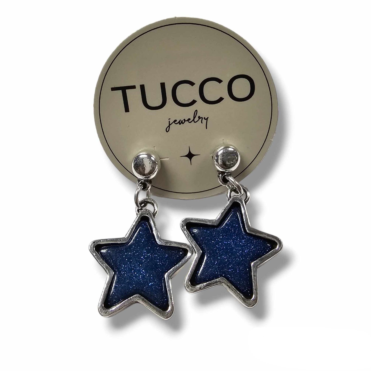 Super Star Collection Silver Dangle Earrings Tucco