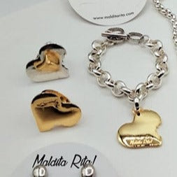 Gold Ring Bitten Heart Maldita Rita
