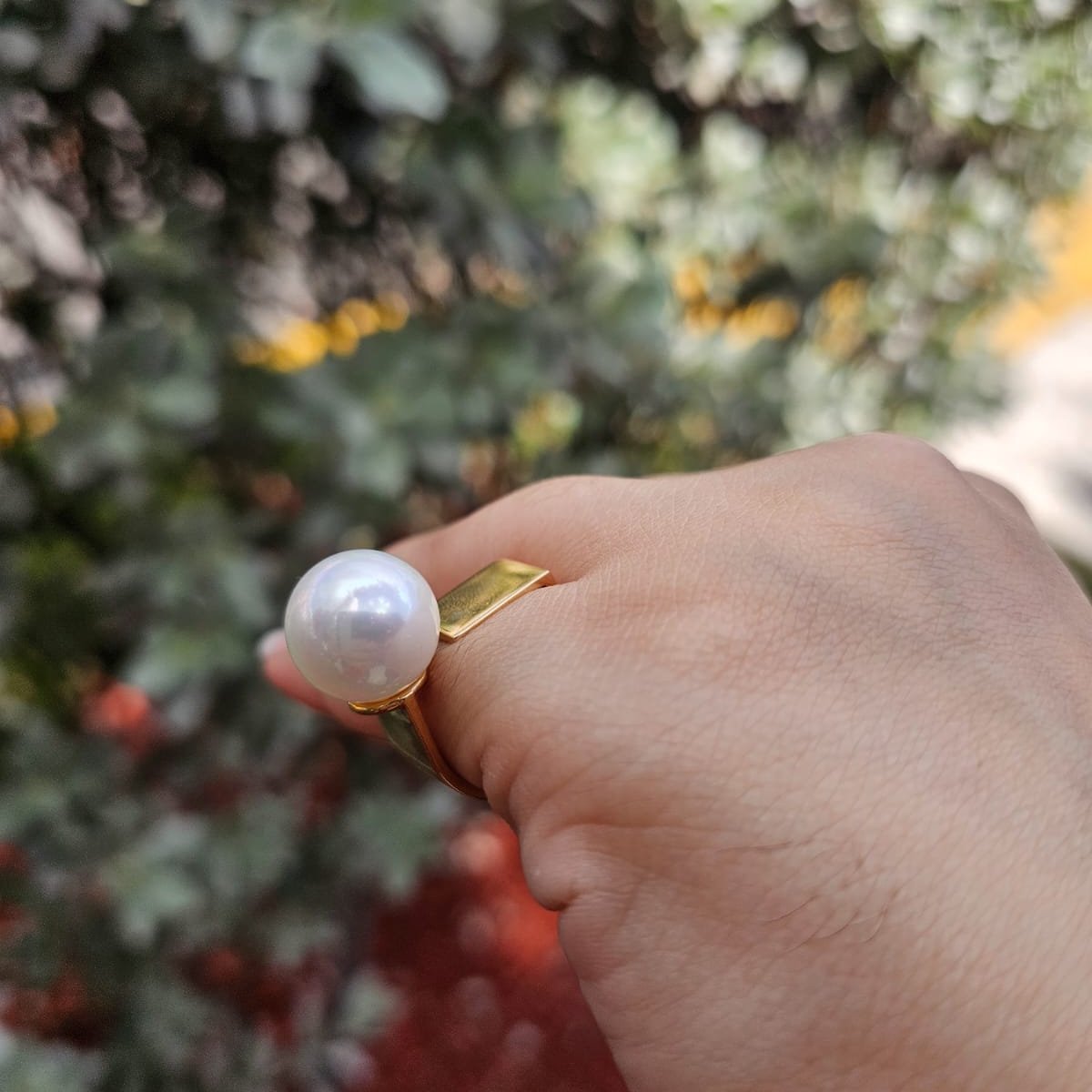 Pearl Gold Ring Madre Perla