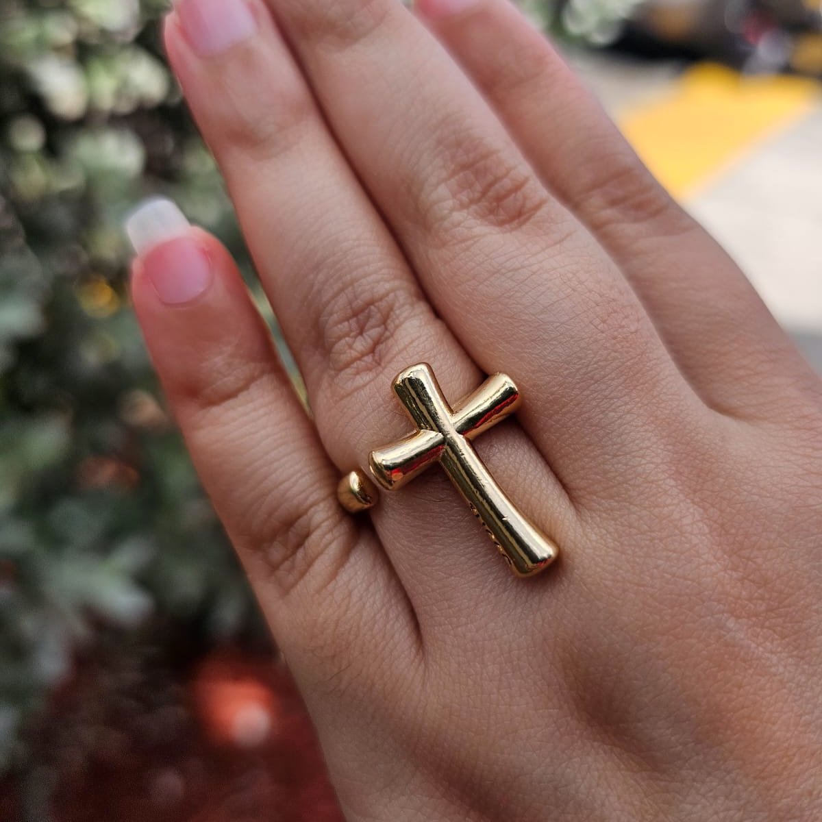 Cross Gold Ring by Tucco