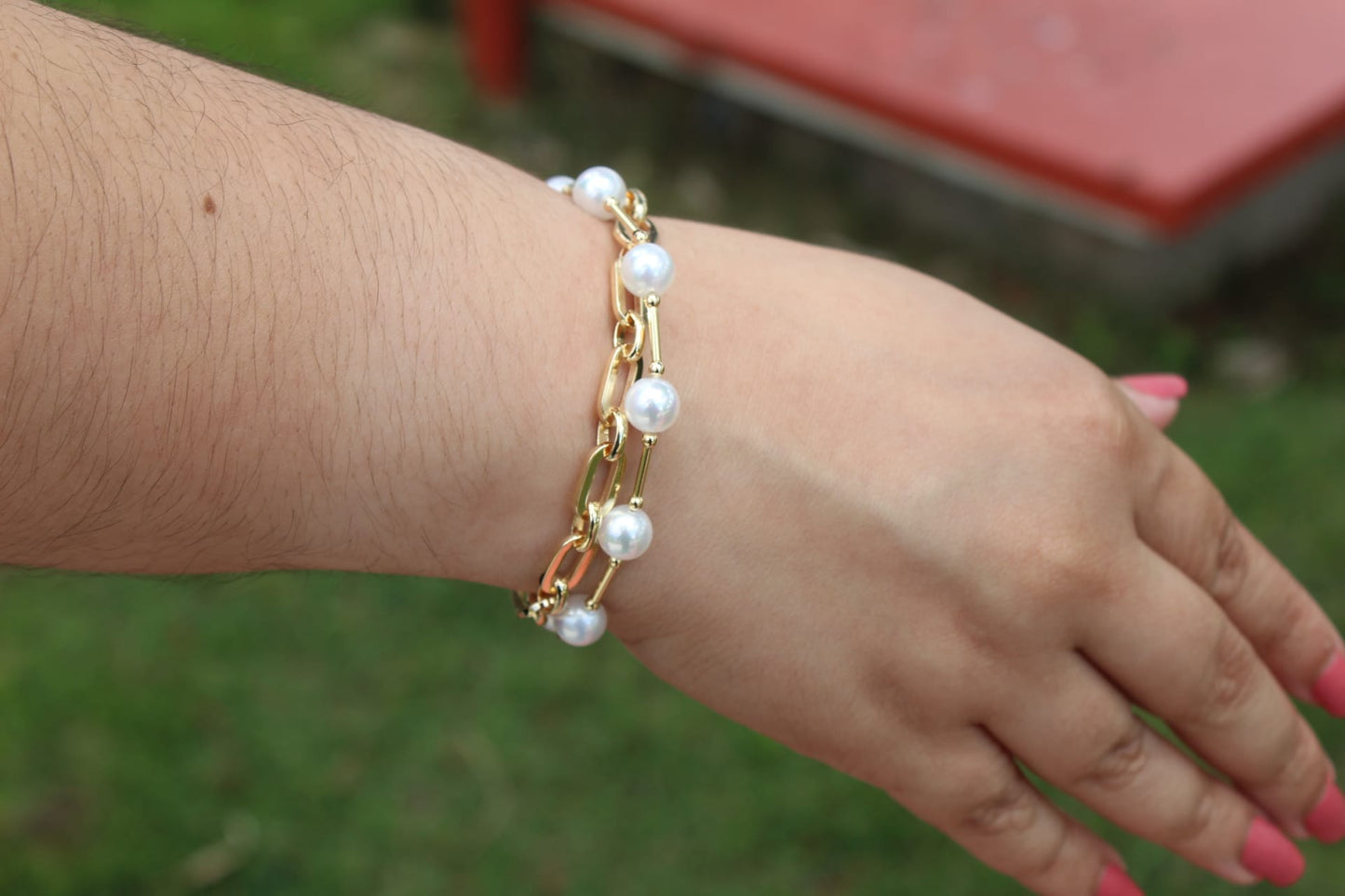 Pearl Gold Bracelet Madre Perla