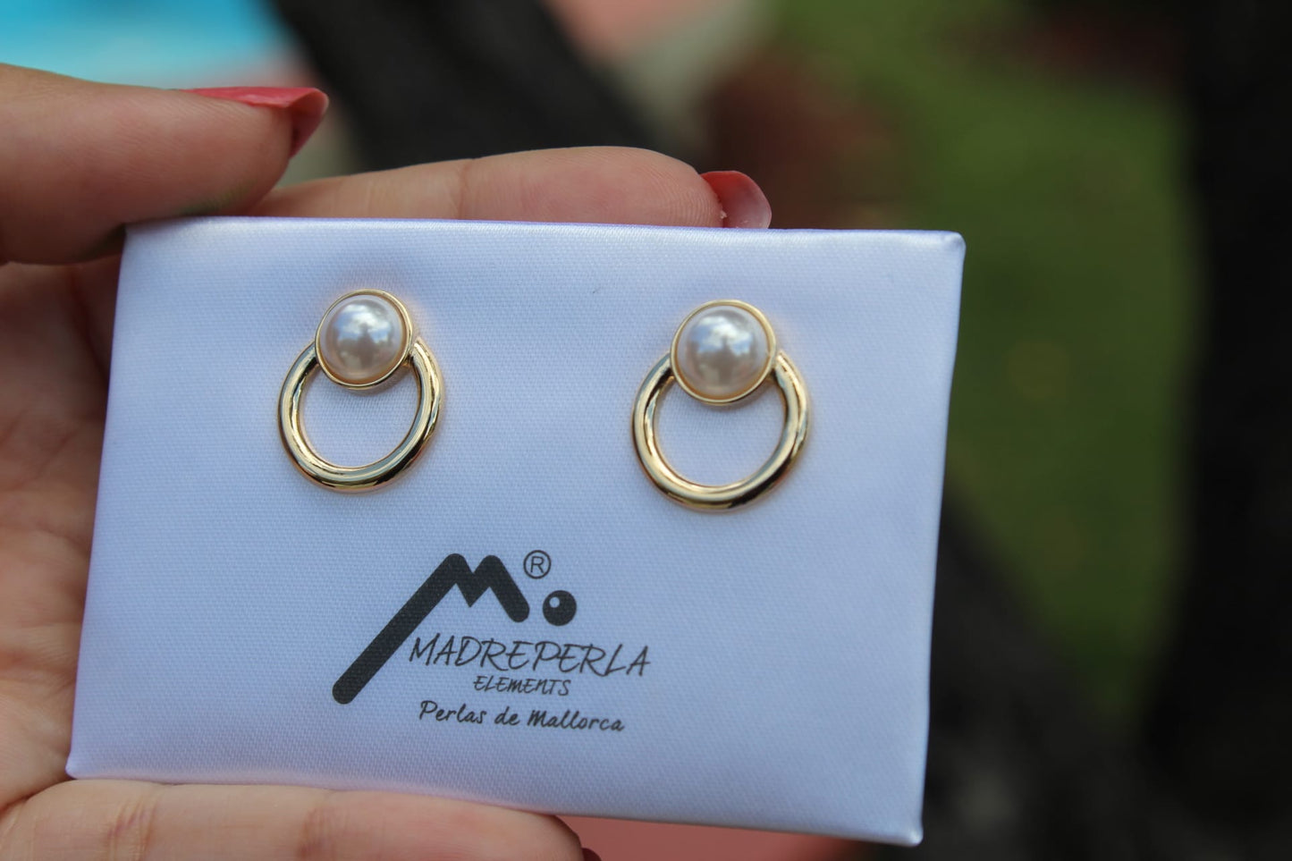 Pearl Gold Earrings Madre Perla