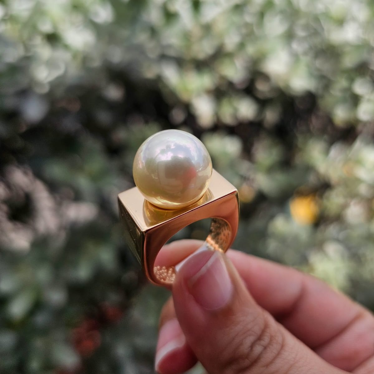 Pearl Gold Ring Madre Perla