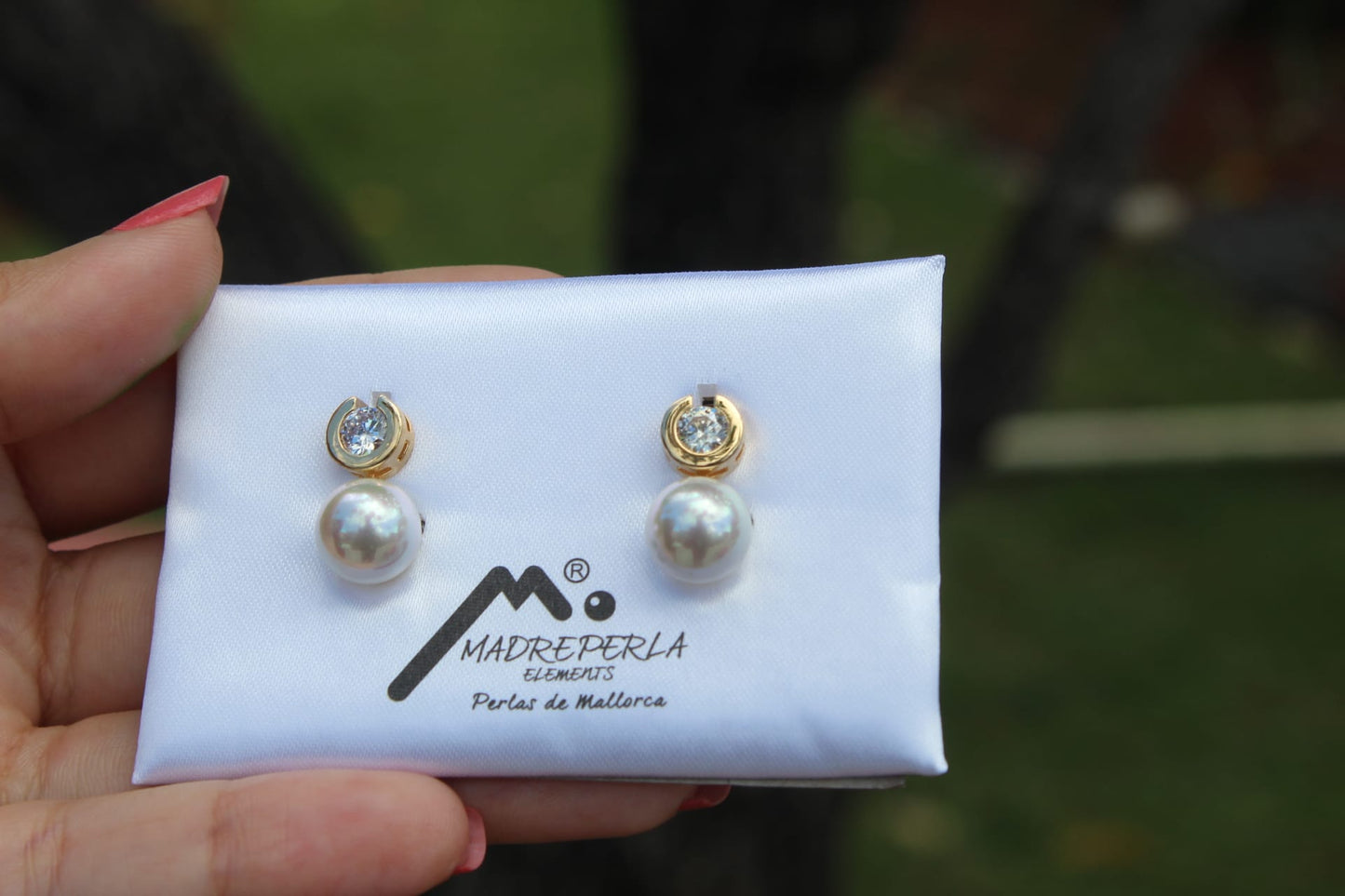 Pearl Gold Earrings Madre Perla