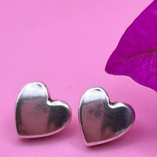 Silver Heart Earrings by Tucco
