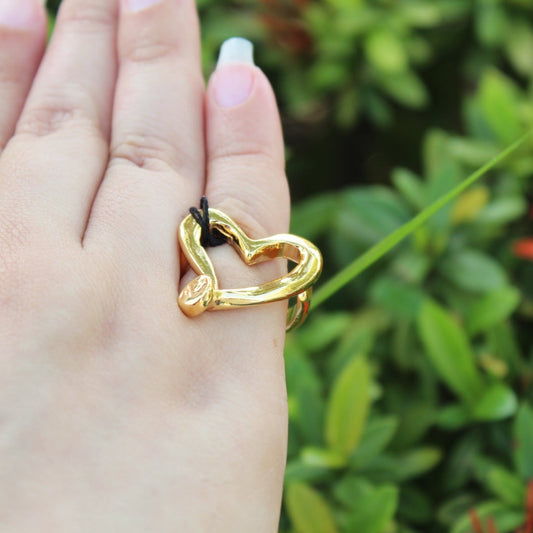 Open Heart Gold Ring Tucco