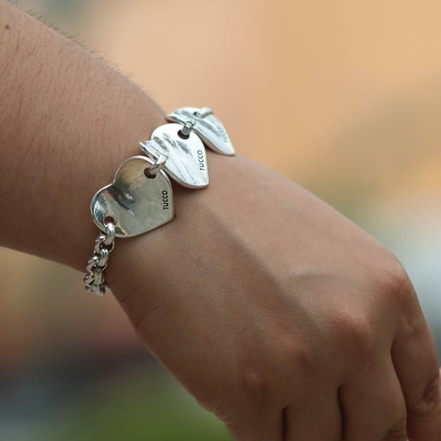 Silver Chato Heart Bracelet Tucco