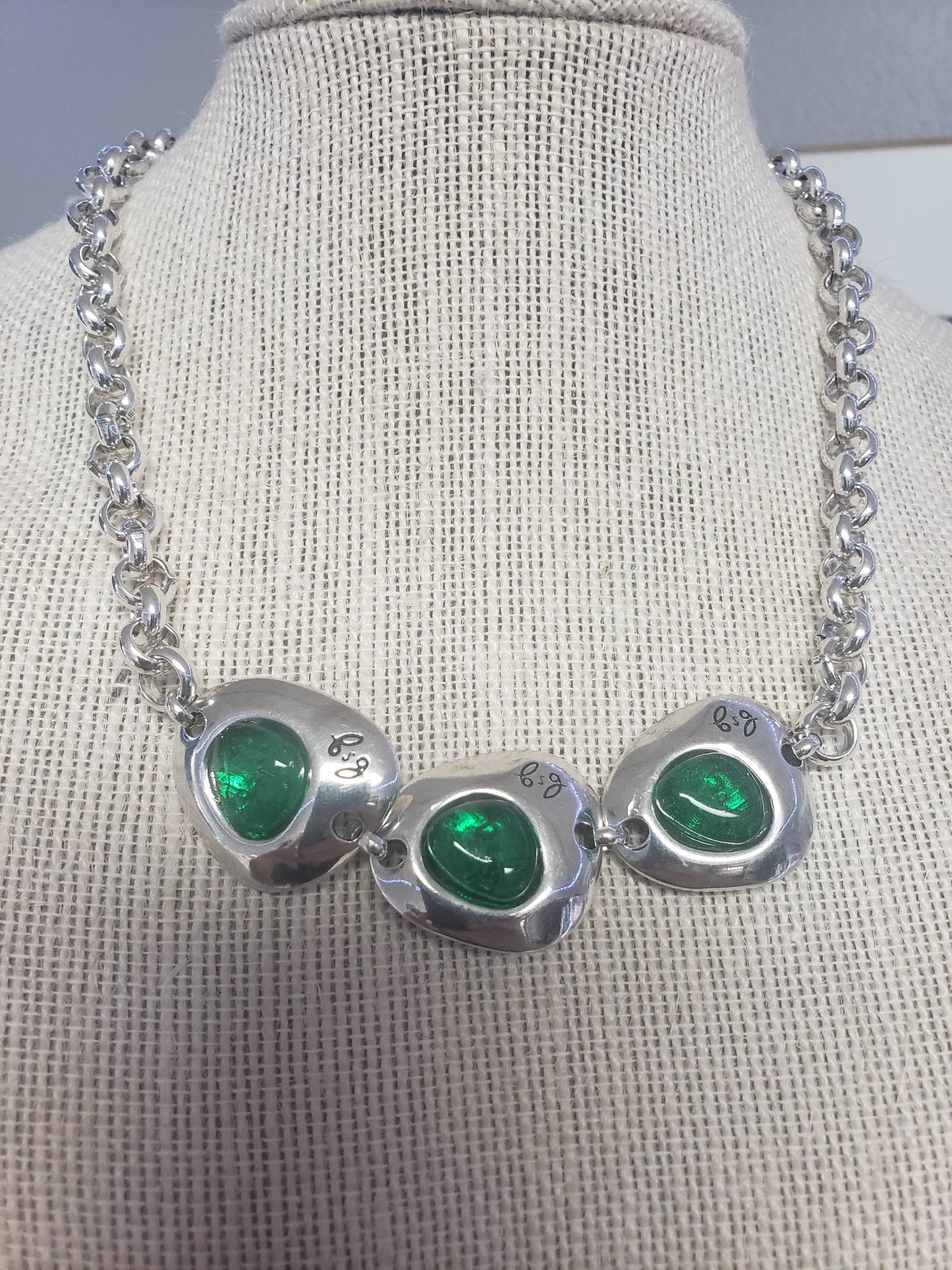 Green Necklace C524 B&G