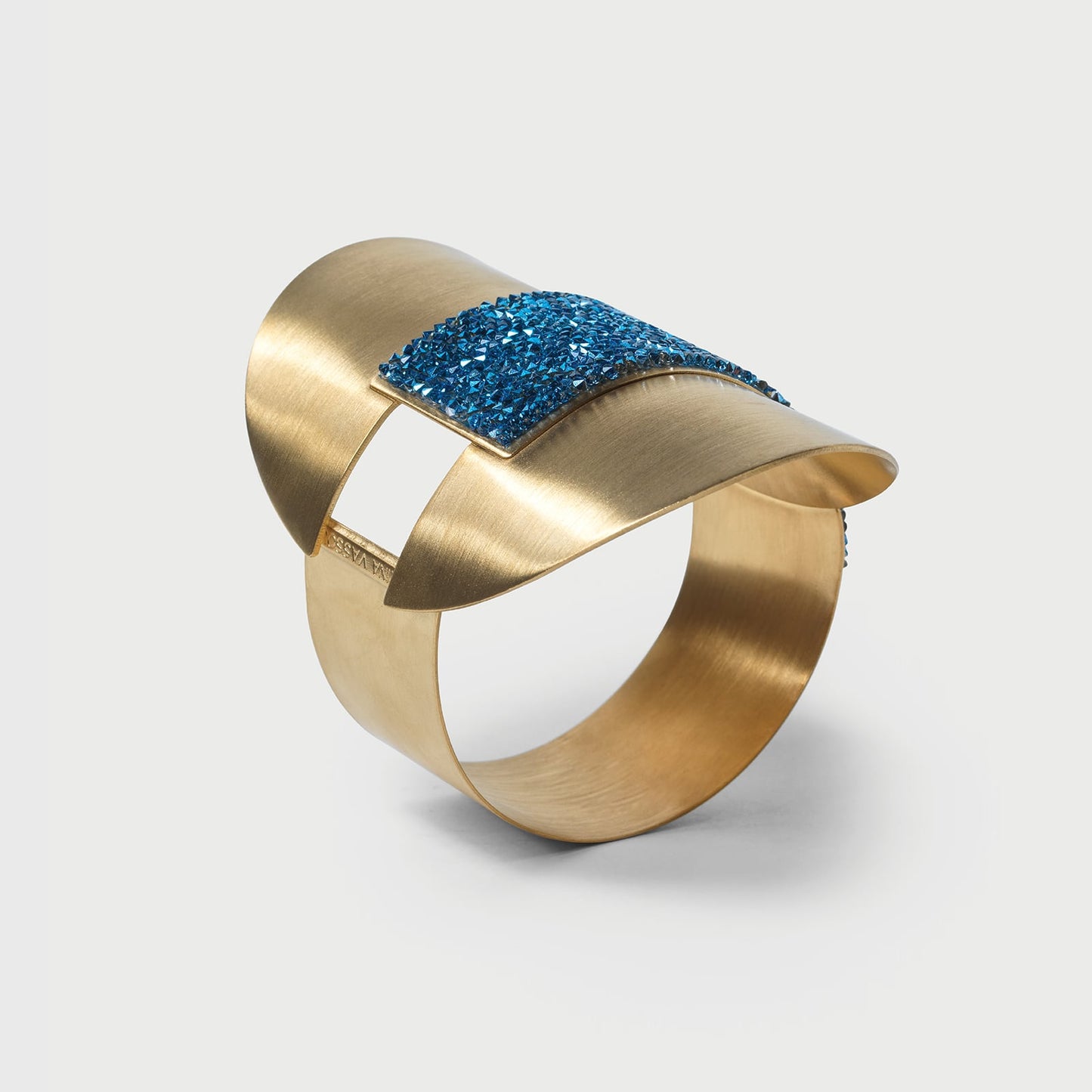 Cerulean Gold plated bracelet with crystals by Katerina Vassou